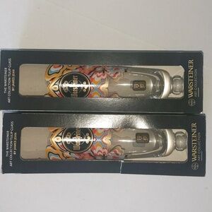 Warsteiner Art collection set of tulip beer glasses by James Jean. 2014